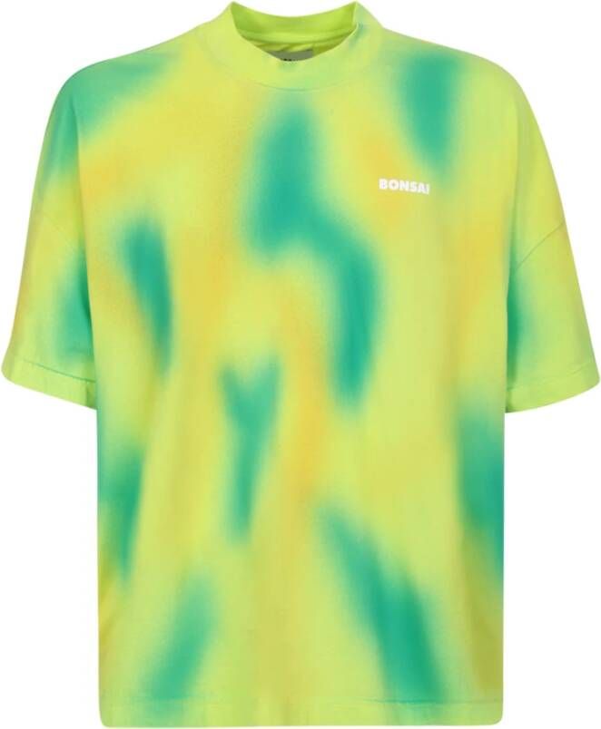 Bonsai Groene Tie Dye T-shirt voor Heren Groen Heren