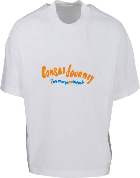Bonsai Oversize T-shirt gedrukte afbeelding White Heren