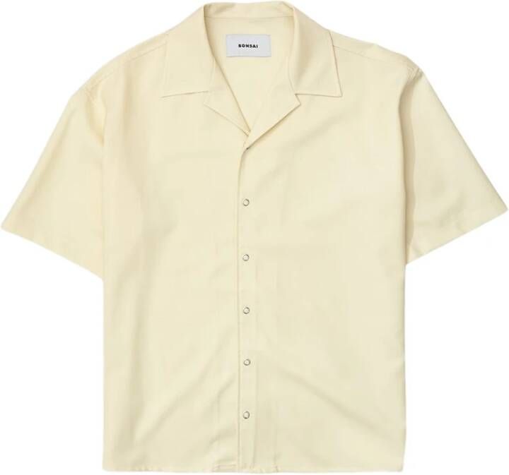Bonsai Short Sleeve Shirts Geel Heren