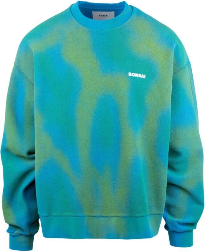Bonsai Spray-effect Crew-neck Sweatshirt Multicolor Heren