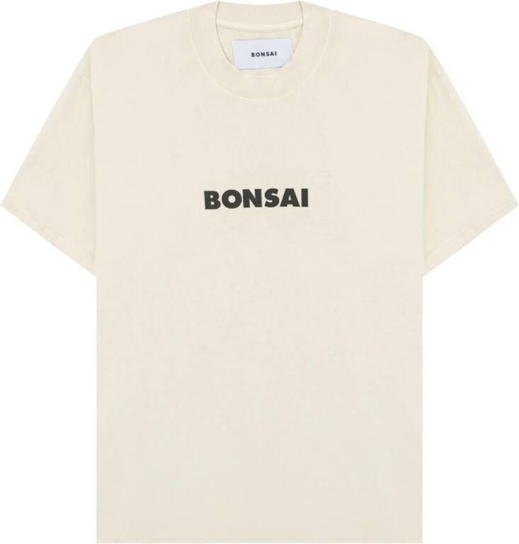 Bonsai T-shirt logo Beige Heren