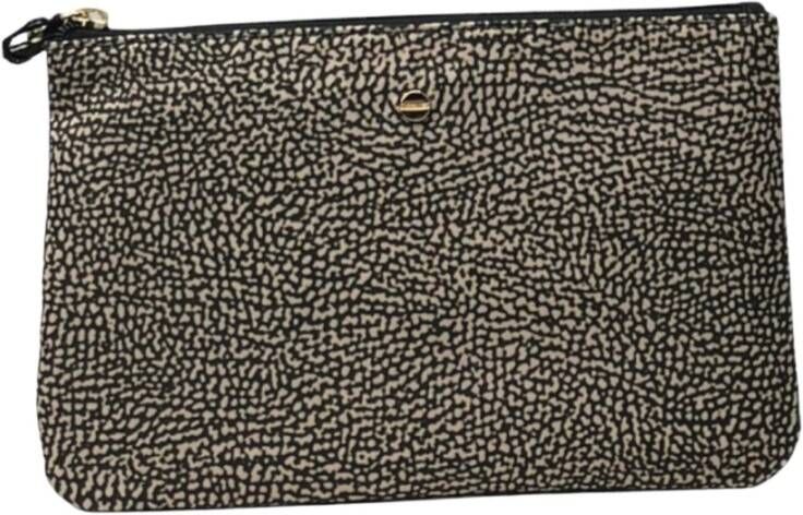 Borbonese Gerecyclede Nylon en Leren Plat Etui Multicolor Dames