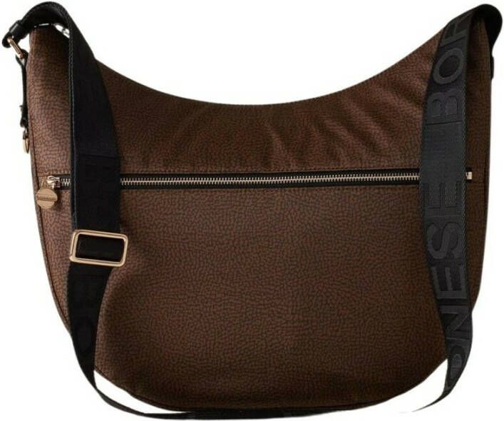 Borbonese Bruine Handtas met Verstelbare Band Brown Unisex