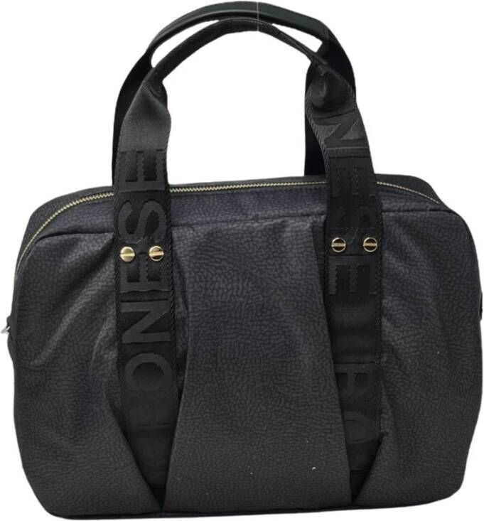 Borbonese Medium Bauletto Schoudertas Black Dames