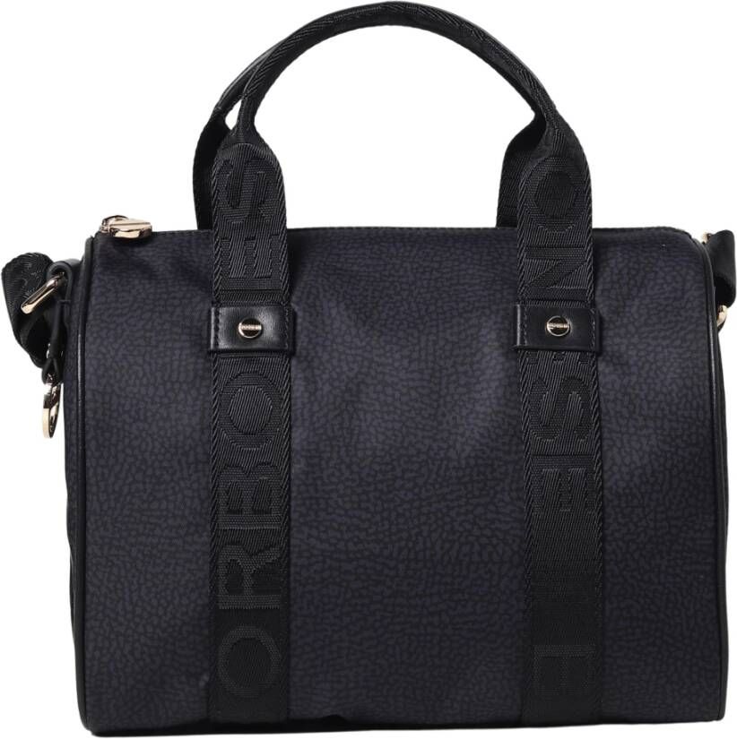 Borbonese Eco Line Small Stijlvol Model Black Dames