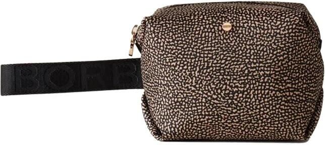 Borbonese Compacte Nylon Dames Toilettas Brown Dames - Foto 5