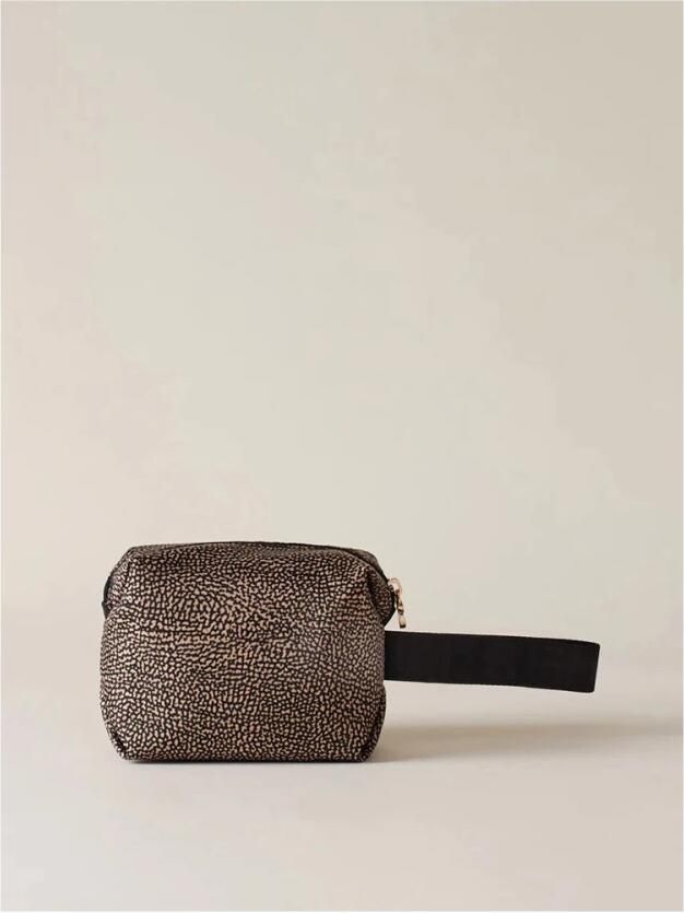 Borbonese Compacte Nylon Dames Toilettas Brown Dames - Foto 4
