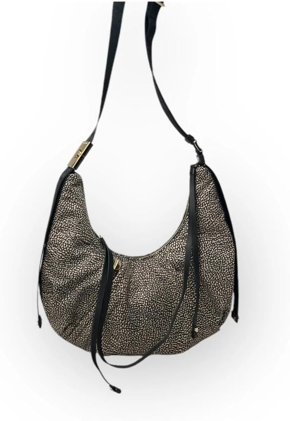 Borbonese Crossbody Hobo Tas Brown Dames