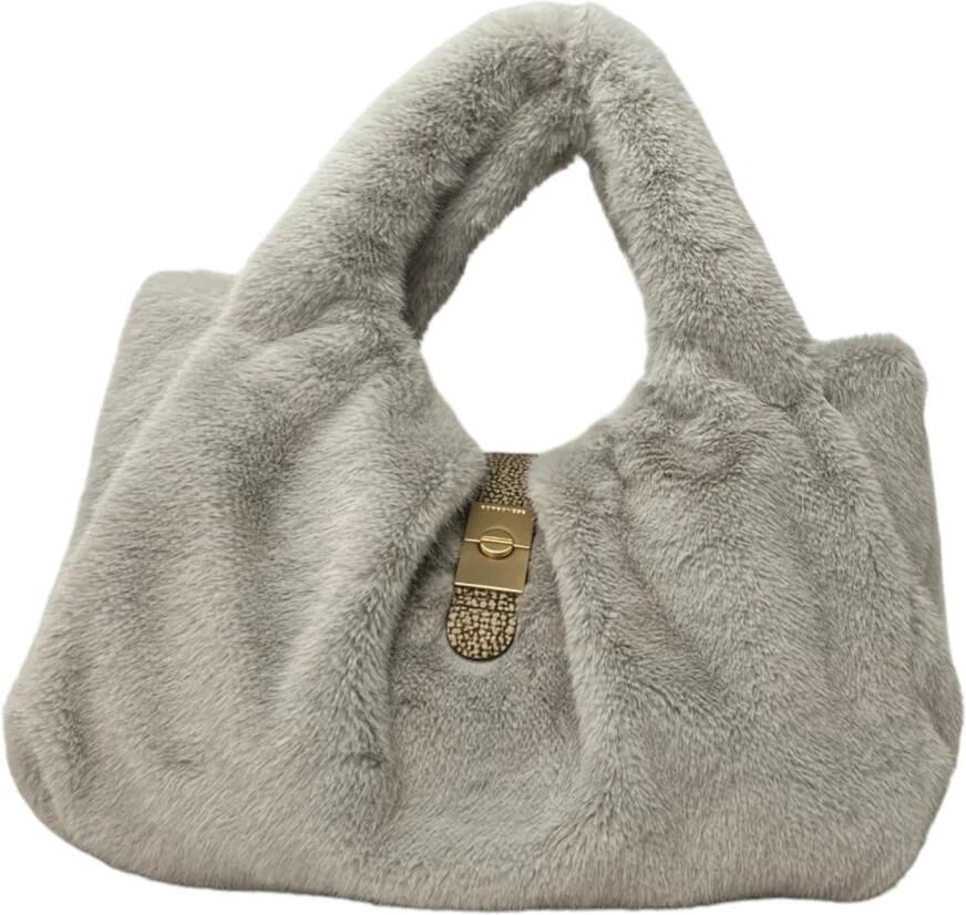 Borbonese Middelgrote Shopping Schoudertas Beige Dames