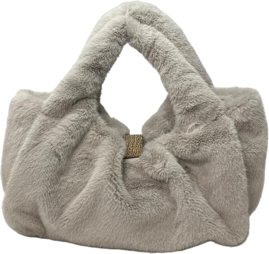 Borbonese Middelgrote Shopping Schoudertas Beige Dames - Foto 2