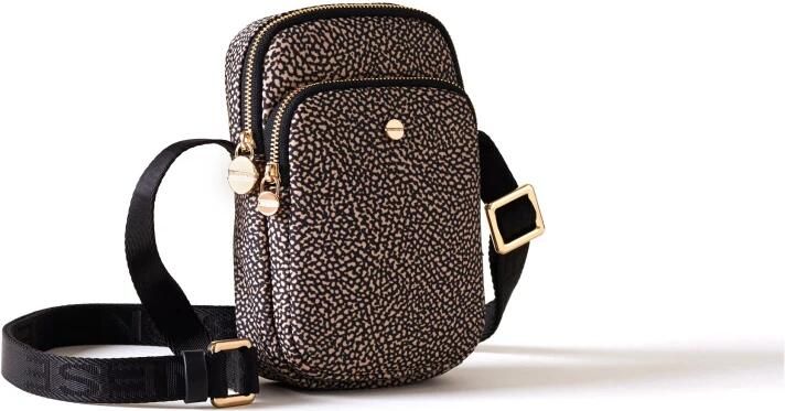 Borbonese Elegante Mini Schoudertas met OP Print Brown Dames - Foto 3