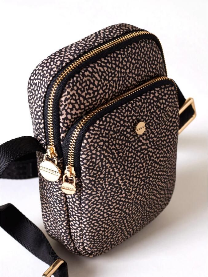 Borbonese Elegante Mini Schoudertas met OP Print Brown Dames - Foto 2