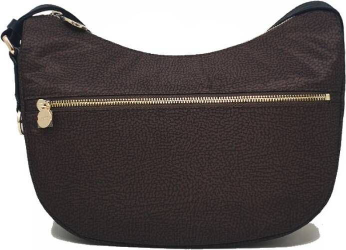 Borbonese Kleine Luna Schoudertas Brown Dames