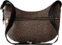 Borbonese Kleine Luna Tas met Natuur Zwart Print Black Dames - Thumbnail 5