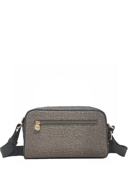 Borbonese Hoogwaardige Nylon Cross Body Tas Gray Dames