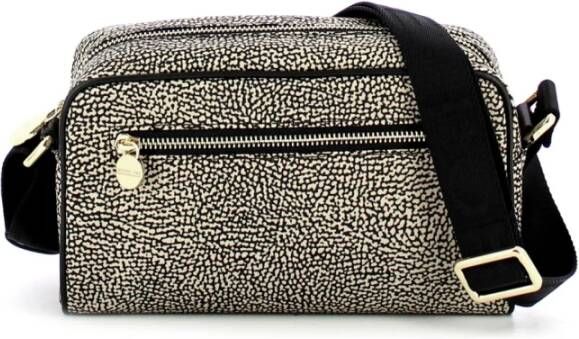Borbonese Stijlvolle Tracolla Crossbody Tas Black Dames