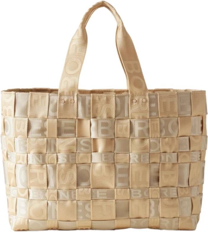 Borbonese Crèmekleurige handtas Shopper Strapcycle Large Beige Dames