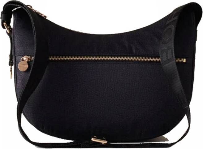 Borbonese Luna Bag Small Stijlvolle Schoudertas voor de Moderne Vrouw Black Dames