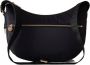 Borbonese Mezzaluna Schoudertas Nylon Leer Zwart Black Dames - Thumbnail 1