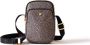Borbonese Elegante Mini Schoudertas met OP Print Brown Dames - Thumbnail 4