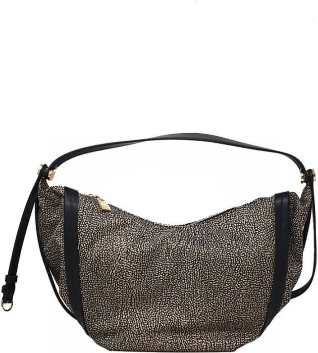 Borbonese Medium Hobo Tas Brown Dames