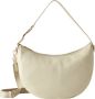 Borbonese Crèmekleurige Leren Luna Bag 011 Medium Beige Dames - Thumbnail 1
