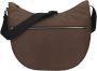 Borbonese Bruine Handtas met Verstelbare Band Brown Unisex - Thumbnail 3