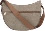 Borbonese Luna Bag Middle Stijlvolle en Praktische Schoudertas Beige Dames - Thumbnail 5
