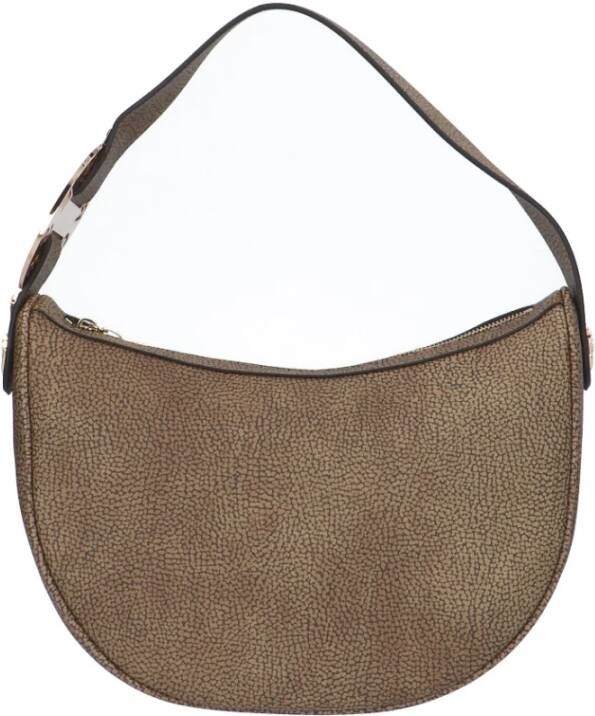 Borbonese Luna Tas Klein Gerecycled Nylon Beige Dames
