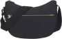 Borbonese Mezzaluna Schoudertas Nylon Leer Zwart Black Dames - Thumbnail 8