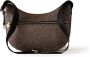 Borbonese Kleine Luna Tas met Natuur Zwart Print Black Dames - Thumbnail 3