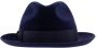 Borsalino Glamoureuze Herfst Winter Hoed Blauw Dames - Thumbnail 1