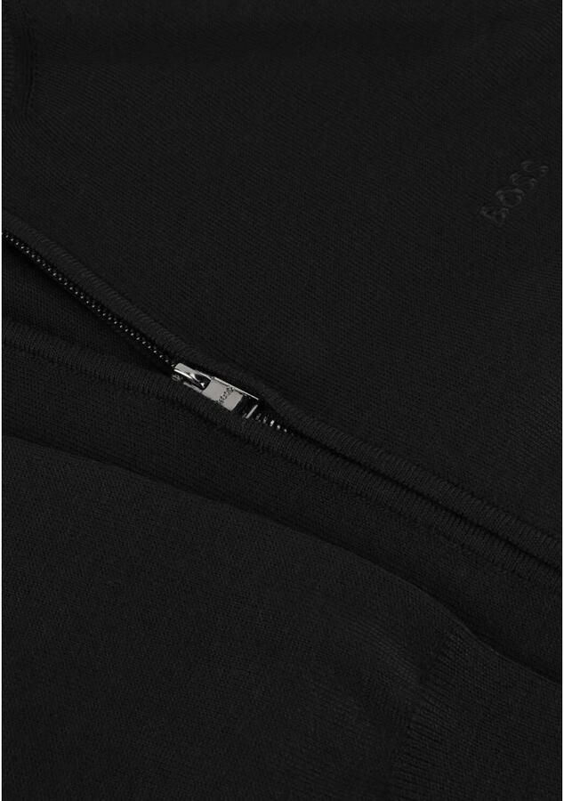 Hugo Boss Zwarte Cardigan met Lange Mouwen Rits en Geborduurd Logo Black Heren - Foto 5