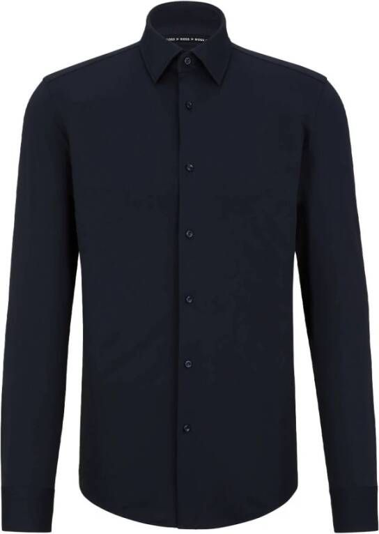 Boss Slim fit zakelijk overhemd met kentkraag model 'Hank'