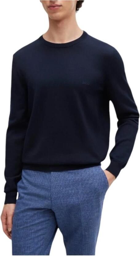 Hugo Boss Heren V-Hals Trui van Zuivere Wol in Blauw Blue Heren - Foto 19