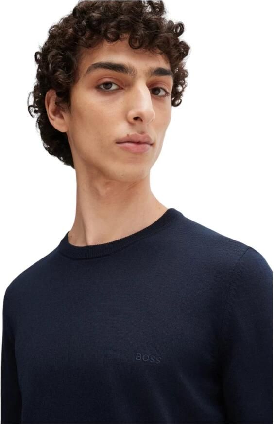 Hugo Boss Heren V-Hals Trui van Zuivere Wol in Blauw Blue Heren - Foto 18