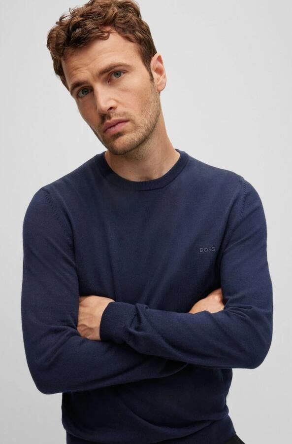 Hugo Boss Heren V-Hals Trui van Zuivere Wol in Blauw Blue Heren - Foto 16