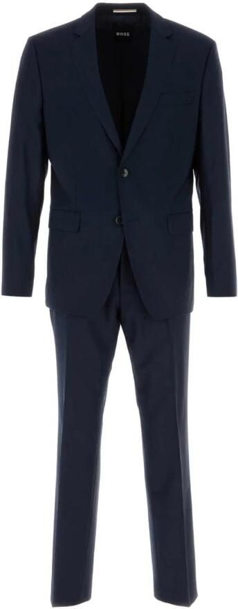 Boss Blauwe wollen pak jurk Blue Heren