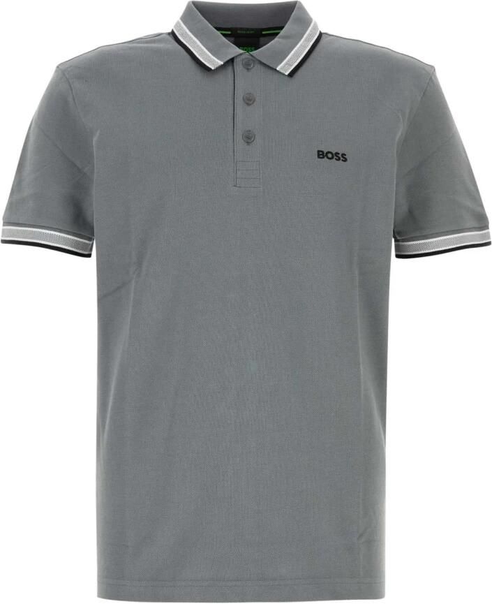 BOSS Green Regular fit poloshirt met labelstitching model 'PADDY'