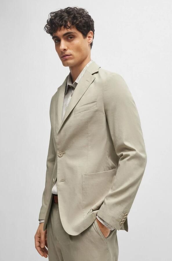 Hugo Boss Lichtgewicht Beige Linnen Blazer Beige Heren - Foto 3