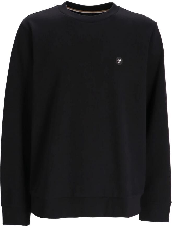 Hugo Boss Zwarte Katoenen Sweater met Ronde Hals Black Heren - Foto 9