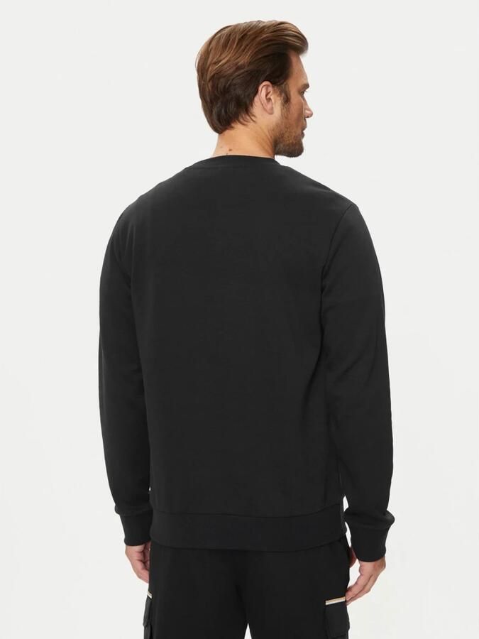 Hugo Boss Zwarte Katoenen Sweater met Ronde Hals Black Heren - Foto 6