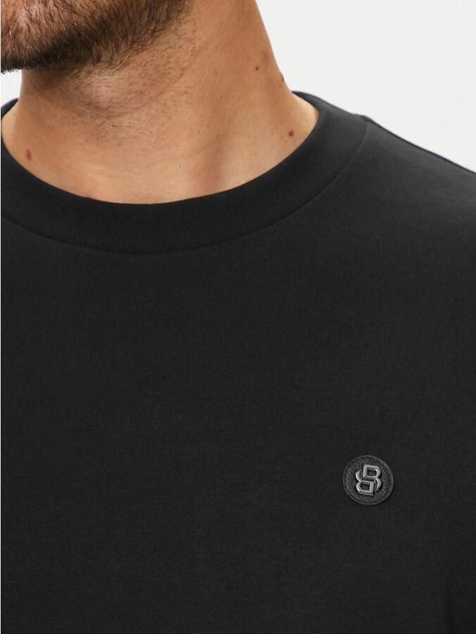 Hugo Boss Zwarte Katoenen Sweater met Ronde Hals Black Heren - Foto 2