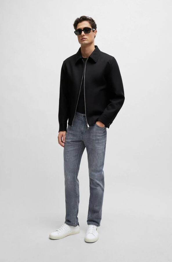 Boss Slim fit jeans in labeldetail model 'Delaware' - Foto 3