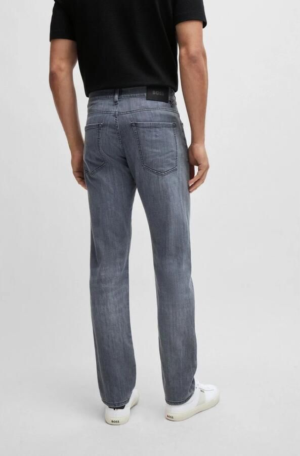 Boss Slim fit jeans in labeldetail model 'Delaware' - Foto 5