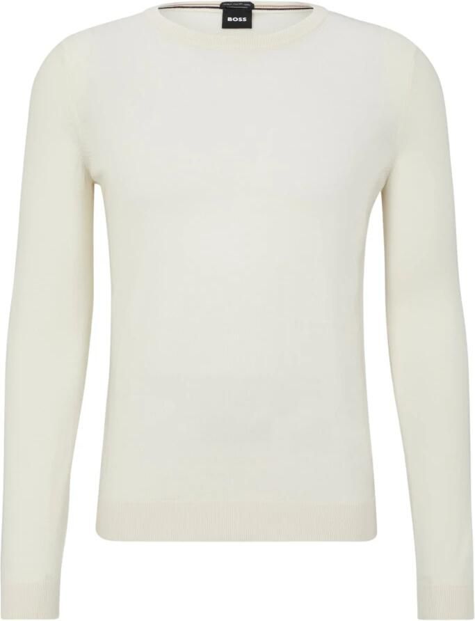 Boss Gebreide pullover van scheerwol met labelstitching model 'Otto' - Foto 4