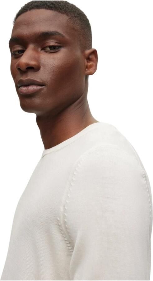 Boss Gebreide pullover van scheerwol met labelstitching model 'Otto' - Foto 14