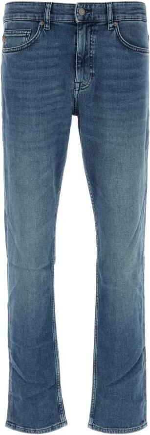 Hugo Boss Regular Fit Jeans 5-Pocket Stijl Taps toelopende pijp Medium blauw Blue Heren - Foto 6