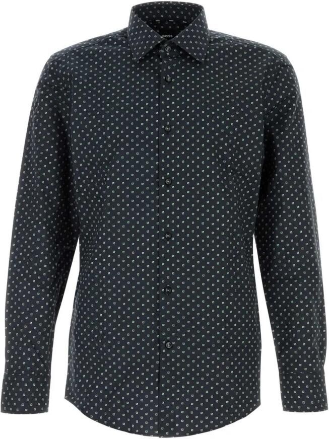 Boss Slim fit zakelijk overhemd met kentkraag model 'Hank'