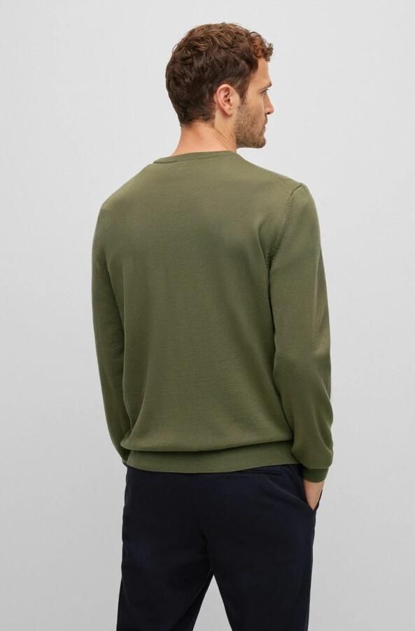 Boss Gebreide pullover van scheerwol met labelstitching model 'Botto' - Foto 10